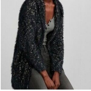 Express Long Sleeve Feather Women's Cardigan Cover-up Sweater Size X-Small (EUC)